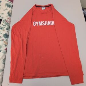 Gymshark Men's Orange Long Sleeve Tee XXL
